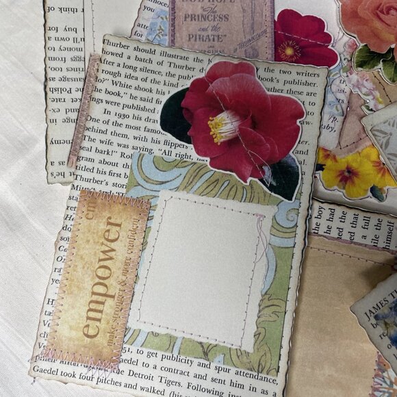 Note Card Junk Journal Ephemra Handmade Arts Crafts Scrapbooking 28 Pieces mq - Picture 8 of 13